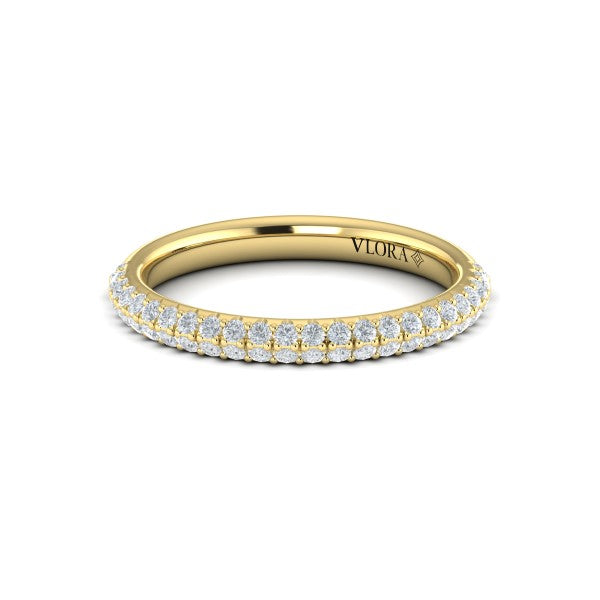 Matching Bands Wedding Band in 14K Yellow Gold by Vlora Bridal