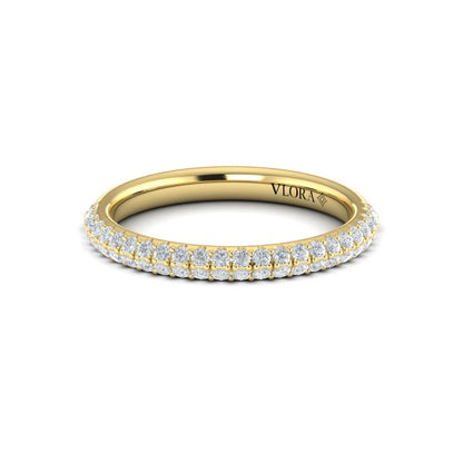 Matching Bands Wedding Band in 14K Yellow Gold by Vlora Bridal