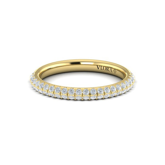Matching Bands Wedding Band in 14K Yellow Gold by Vlora Bridal