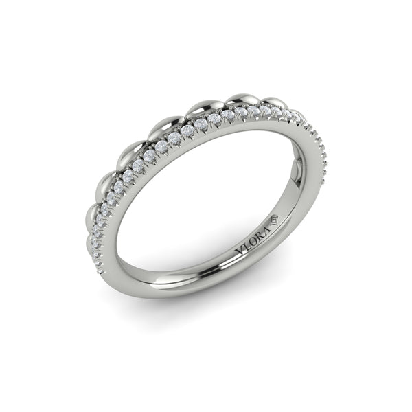 Stackables Wedding Band in Platinum by Vlora Bridal