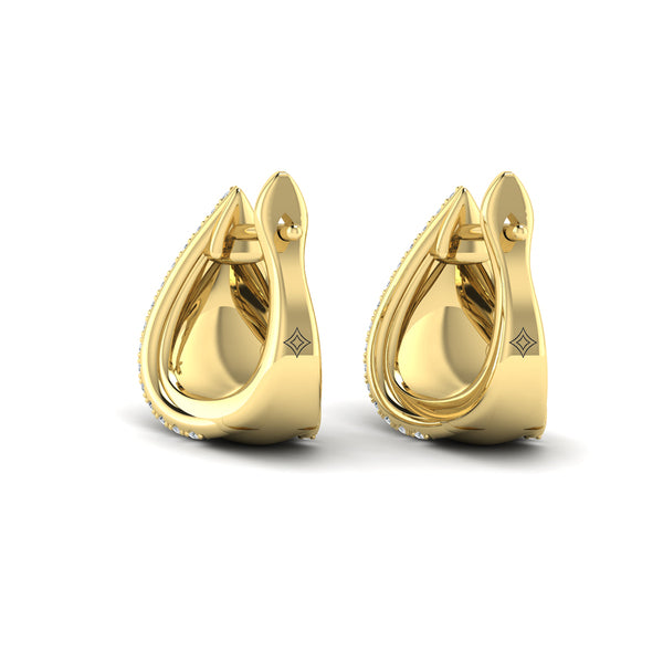 Diamond Trinity Huggie Earrings