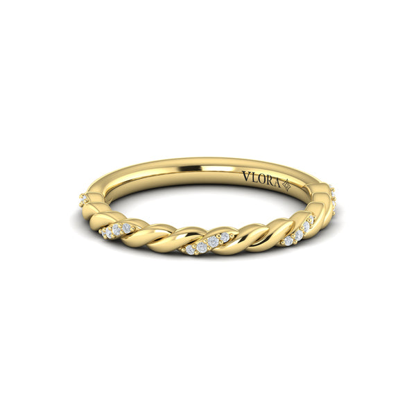 Braided Pavé Diamond Band