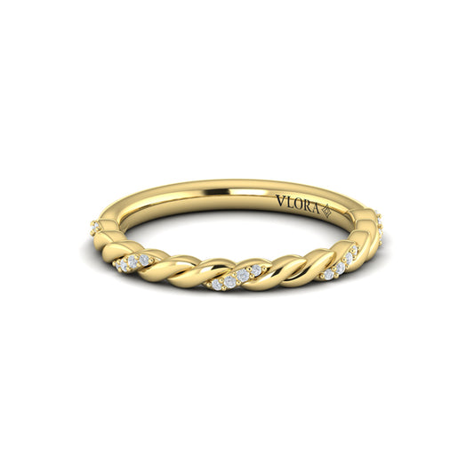 Braided Pavé Diamond Band