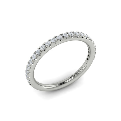 Matching Bands Wedding Band in 14K White Gold by Vlora Bridal