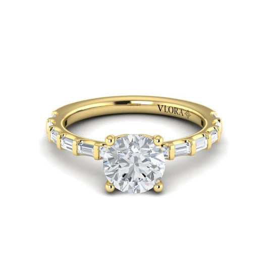 Shining Baguette Band Engagement Ring