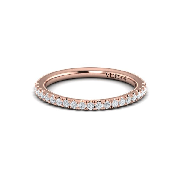 Matching Bands Wedding Band in 14K Rose Gold by Vlora Bridal