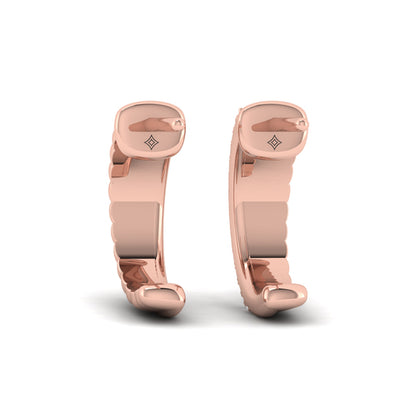 Textured Demi Hoop Earrings