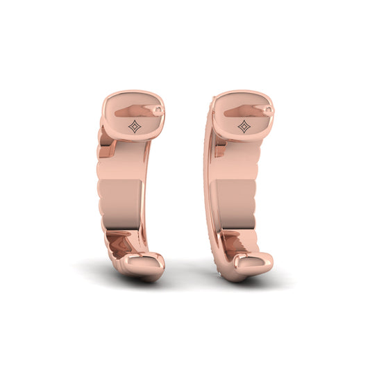 Textured Demi Hoop Earrings