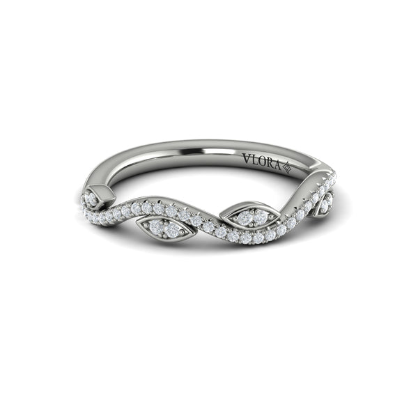 Stackable Bands Wedding Band in Platinum by Vlora Bridal