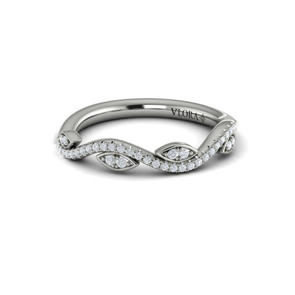 Stackable Bands Wedding Band in Platinum by Vlora Bridal