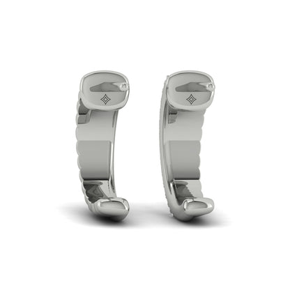 Textured Demi Hoop Earrings