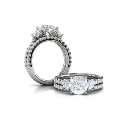Classic Trio Three Stone Engagement Ring
