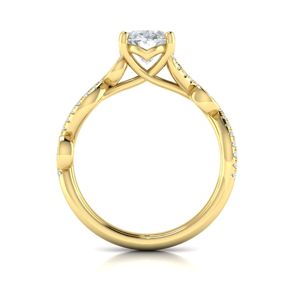 Botanical Oval Engagement Ring