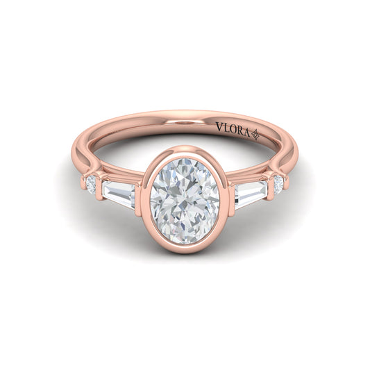 Faceted Elegance Engagement Ring