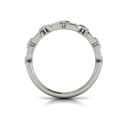 Linked Curves with Diamond Accent Ring