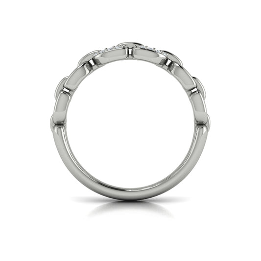 Linked Curves with Diamond Accent Ring