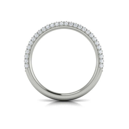 Matching Band for Shimmering Engagement Ring with Micropave Band