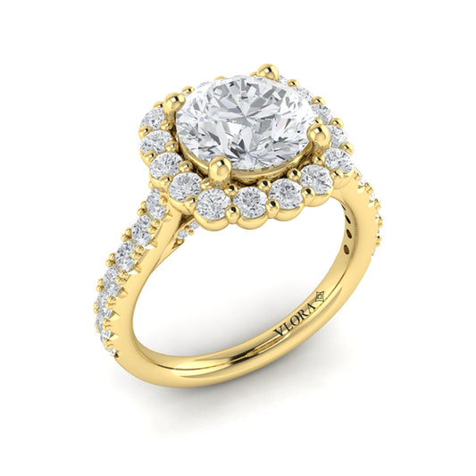 Bloom Halo Round Engagement Ring