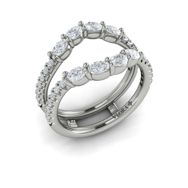 Enhancer Wedding Band in Platinum by Vlora Bridal