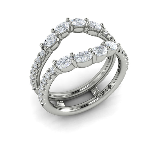 Enhancer Wedding Band in Platinum by Vlora Bridal