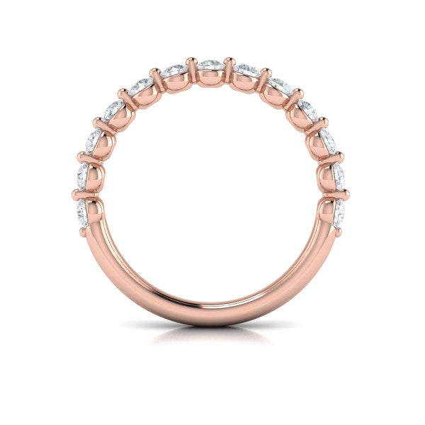 Matching Bands Wedding Band in 14K Rose Gold by Vlora Bridal