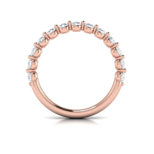 Matching Bands Wedding Band in 14K Rose Gold by Vlora Bridal