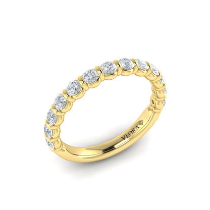 Matching Band for Bezel Diamond Accent Round Engagement Ring