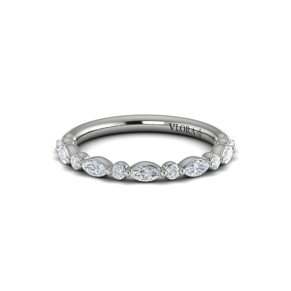 Stackable Bands Wedding Band in Platinum by Vlora Bridal