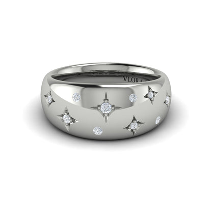 Diamond Vlora Star Dome Ring