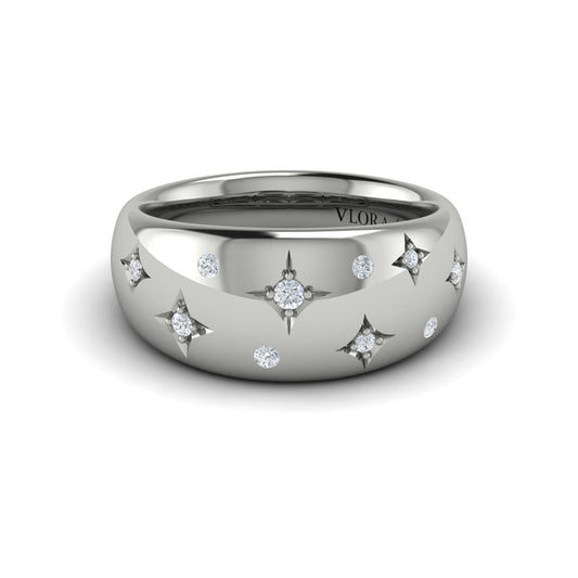 Diamond Vlora Star Dome Ring