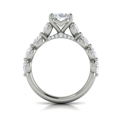 Cascade Oval Engagement Ring