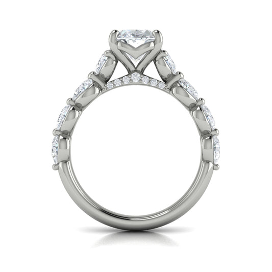 Cascade Oval Engagement Ring