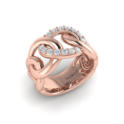 Diamond Interlaced Ring