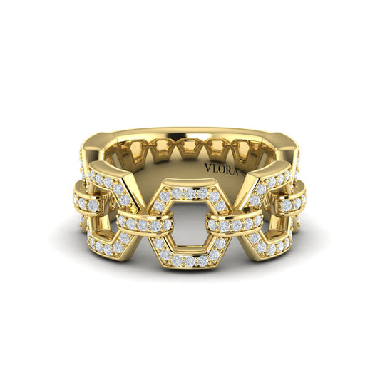 Diamond Link Ring