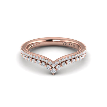 Double Chevron Contoured Band