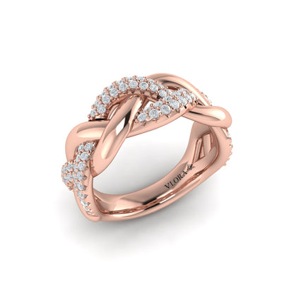 Alternating Diamond Twist Ring