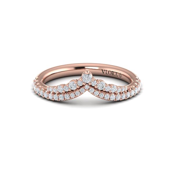 Delicate Chevron Contoured Band