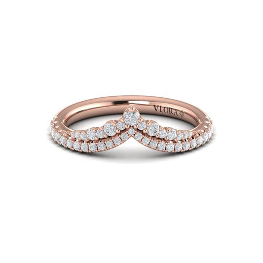 Delicate Chevron Contoured Band
