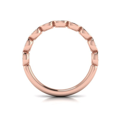 Bezel-Set Oval Stackable Band