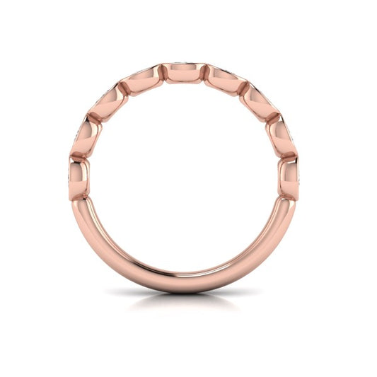 Bezel-Set Oval Stackable Band
