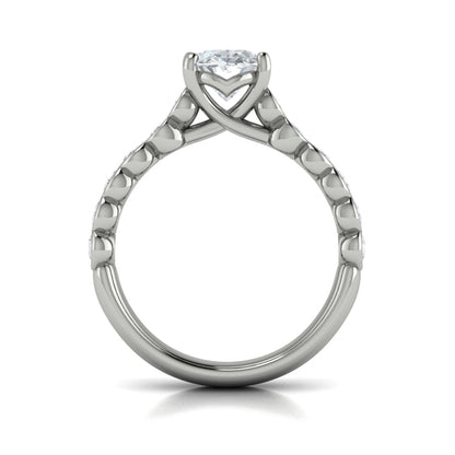Oval Accent Oval Diamond Engagement Ring