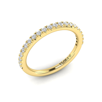 Matching Bands Wedding Band in 14K Yellow Gold by Vlora Bridal