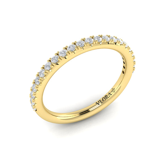Matching Bands Wedding Band in 14K Yellow Gold by Vlora Bridal