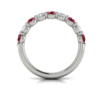 Classic Ruby and Diamond Stackable Band