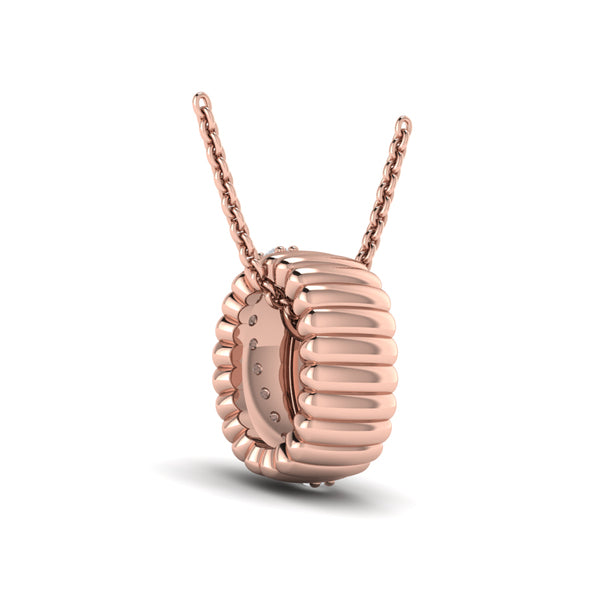 Fluted Wave Ring Pendant