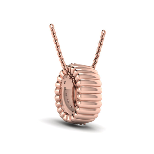 Fluted Wave Ring Pendant