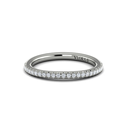 Matching Band for Diamond Accent Bezel Emerald Cut Engagement Ring