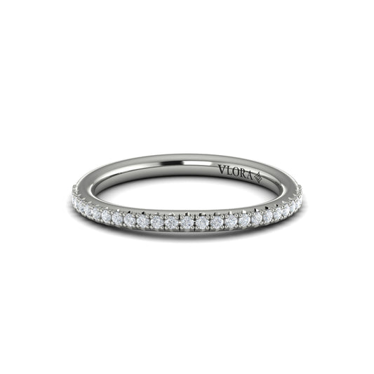 Matching Band for Diamond Accent Bezel Emerald Cut Engagement Ring