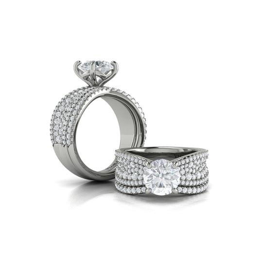 Matching Bands Wedding Band in Platinum by Vlora Bridal