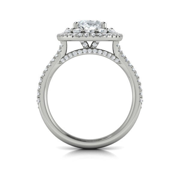 Grand Double Halo Oval Engagement Ring